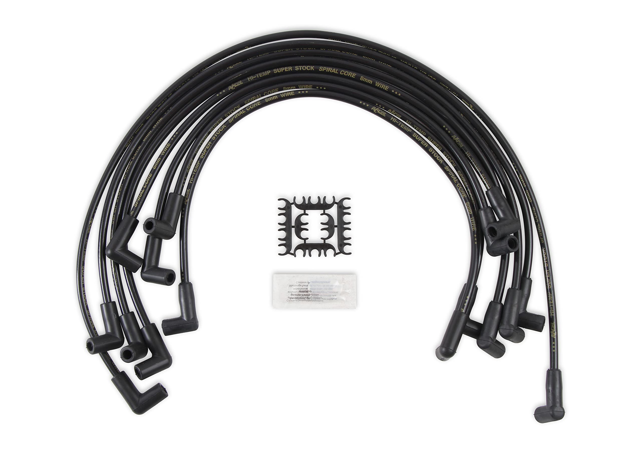 Super Stock ACCEL 5048K Spark Plug Wire Set - 90 Degree Boot - Black