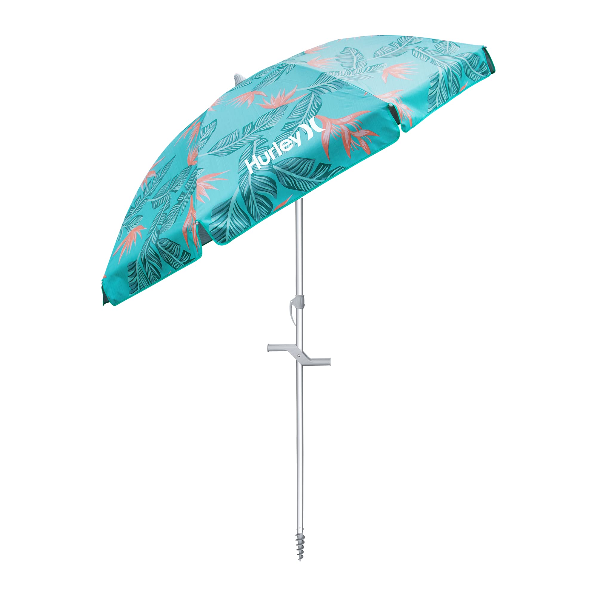 7' Hurley Beach Umbrella, State Beach Aqua