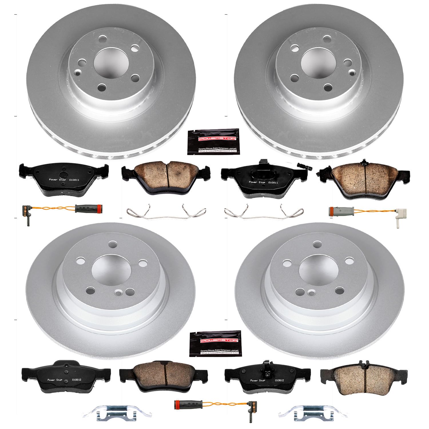 Z23 Evolution Geomet® Coated Brake Kit Power Stop Front and Rear
