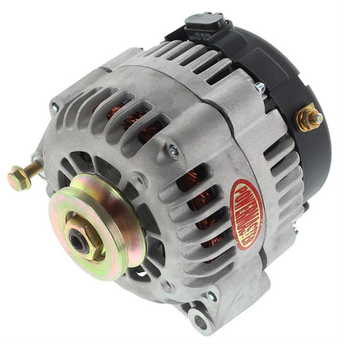 Alternator Powermaster 8-48529-120 Natural (165A 1V Pulley Side Bat Post with Spacers 1 Wire)