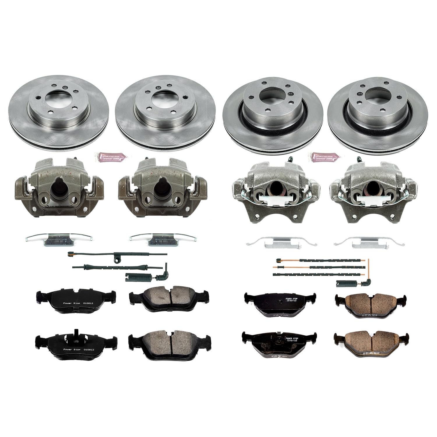 Power Stop KCOE873 1-Click Autospecialty OE Replacement Brake Kit with Calipers For BMW Z4 2003-2008 [Model Specific]