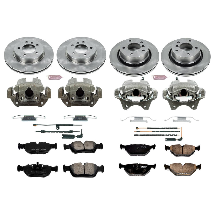 Power Stop KCOE873 1-Click Autospecialty OE Replacement Brake Kit with Calipers For BMW Z4 2003-2008 [Model Specific]