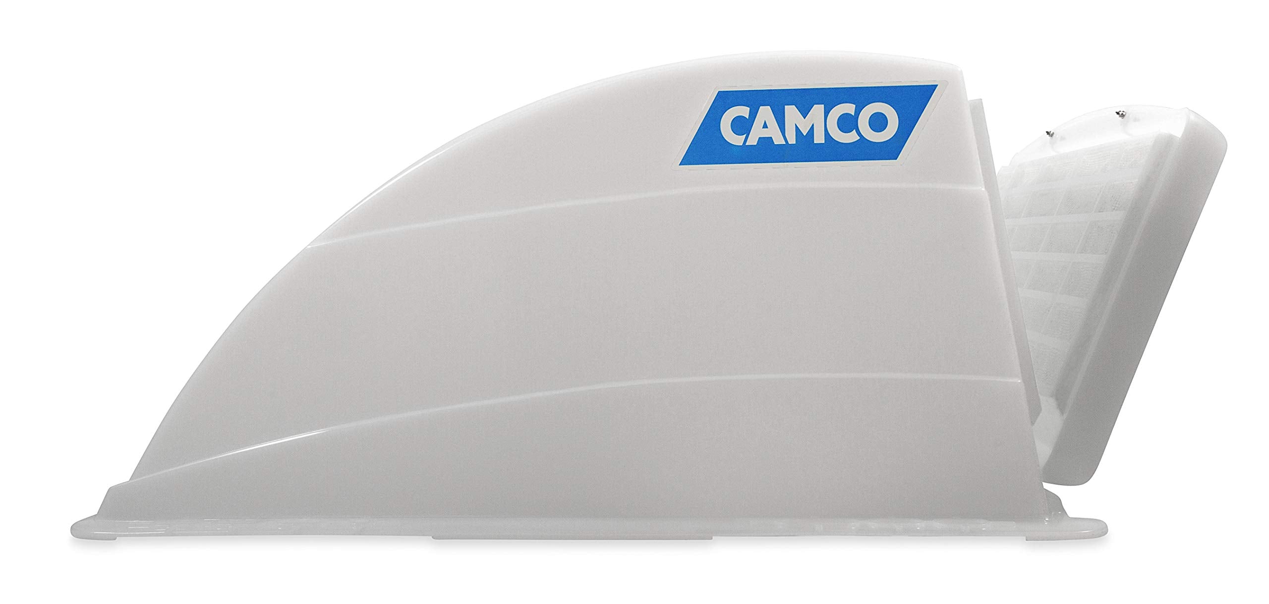 Camco Roof Vent Cover RV | High Flow Air Ventilation Allows Into Your RV, Rain or Shine | Easy Installation | Installation Hardware Included, White (40433)