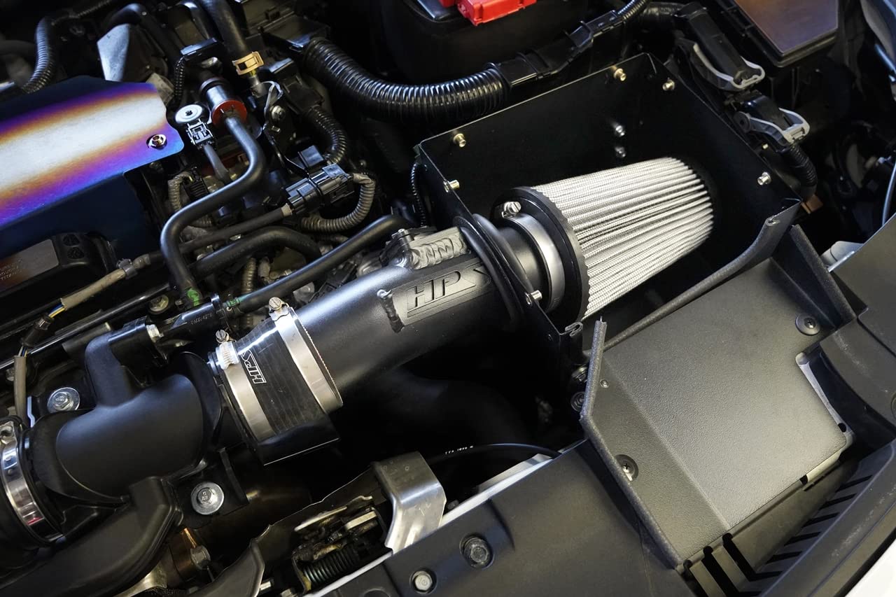 HPS Polished Performance Air Intake Kit with Heat Shield Compatible for 2018-2022 Honda Accord 1.5L Turbo, 827-406P