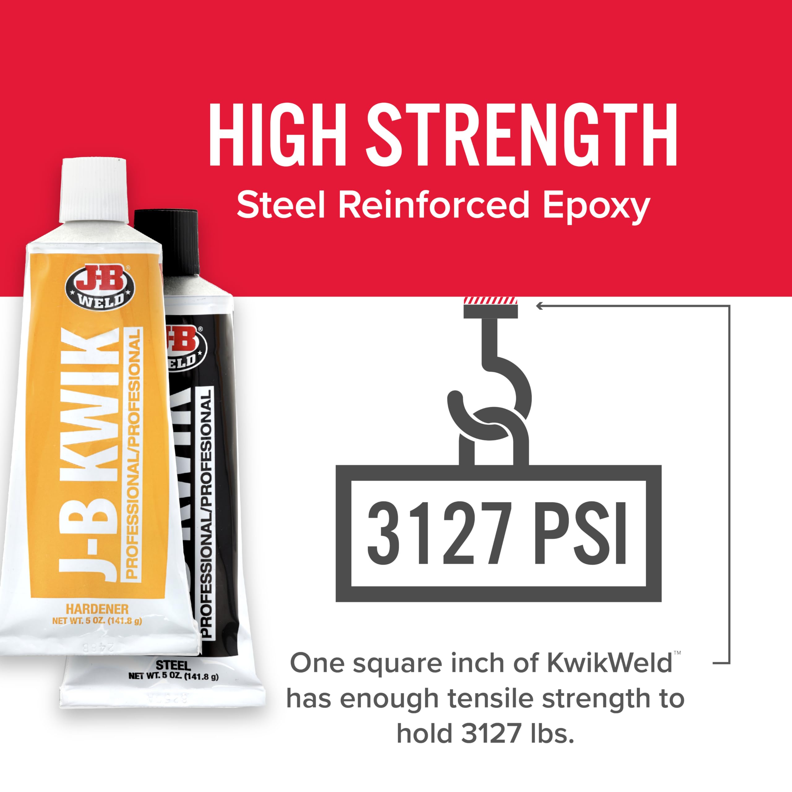 KwikWeld J-B Weld 8271 Professional Size Steel Reinforced Epoxy Twin Pack - 10 oz.