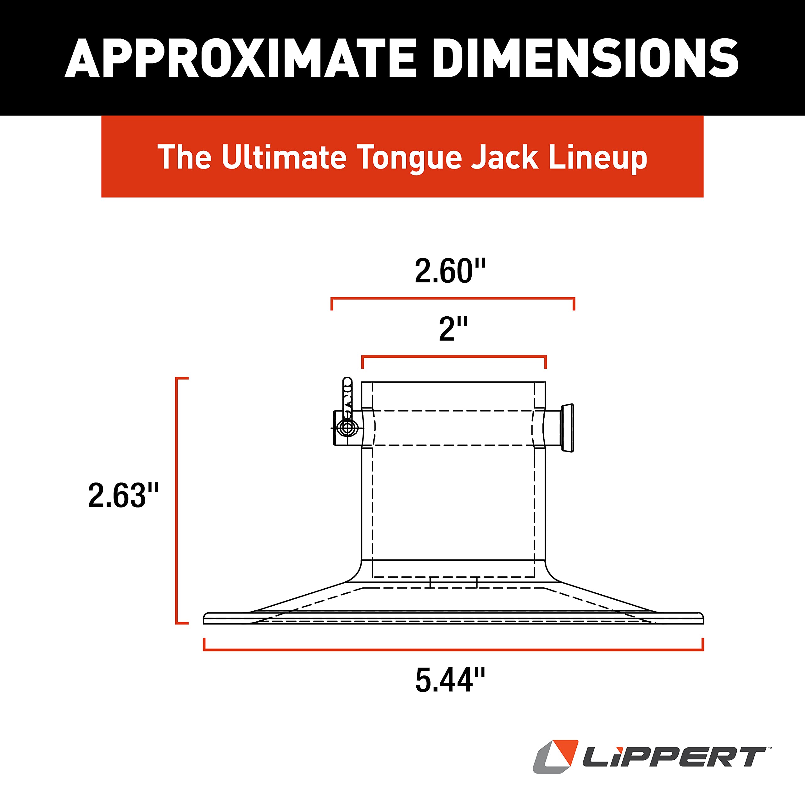 Lippert Trailer Tongue Jack Replacement Foot Pad, 5.44" Diameter, Fits 2" Round Tube Leg, Power, Smart, Quick Drop, Sidewinder, Clevis Not Included - 165253