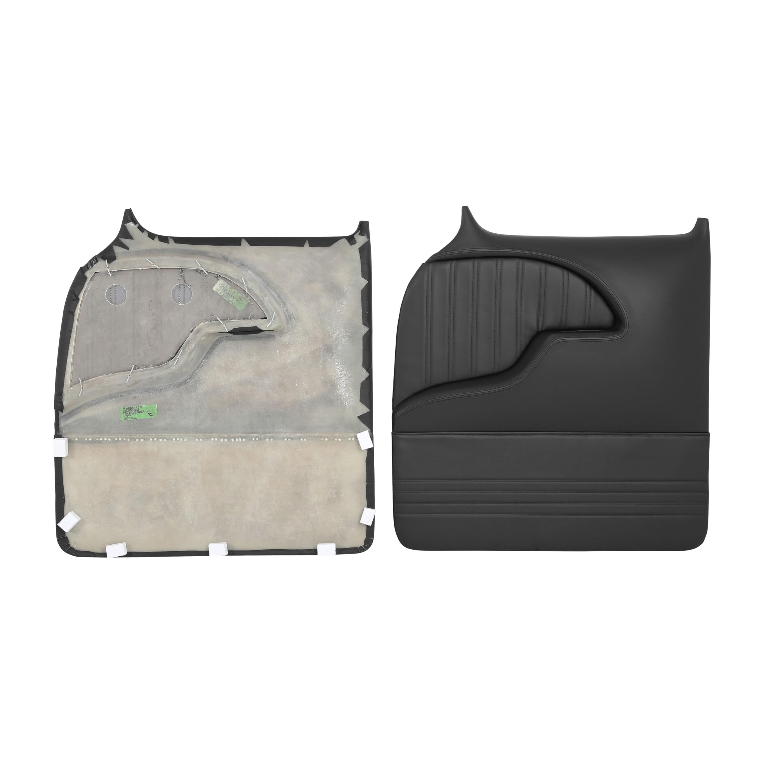 Brothers QDP059MBlack Custom Sport Door Panels - Black/Black Stitching - Pair