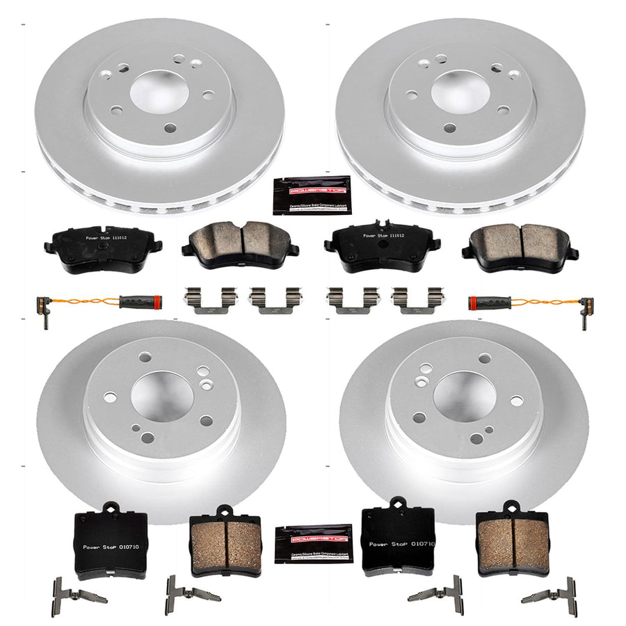 Power Stop Z23 Evolution Geomet Coated Brake Kit Front and Rear For Mercedes-Benz C230 2002-2005, Mercedes-Benz C240 2001-2005 [Model Specific]