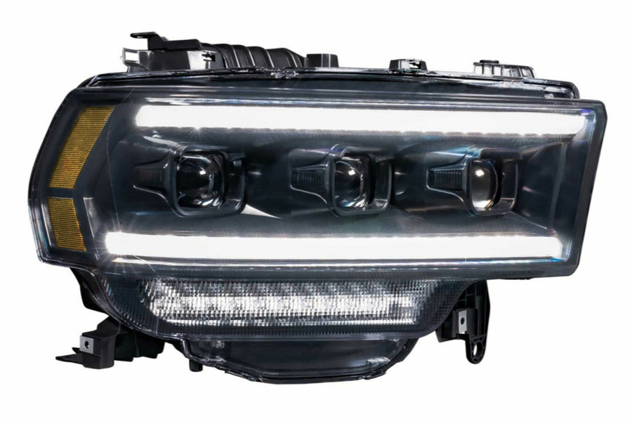 Morimoto XB LED Headlights (White DRL) & Fog Light Assemblies Smoked (Vertical), Fits 2009-2018 Dodge Ram, Plug and Play, DOT Approved Housing, Switchback Sequential Turn Signals (1x ‎LF520 1x LF291)