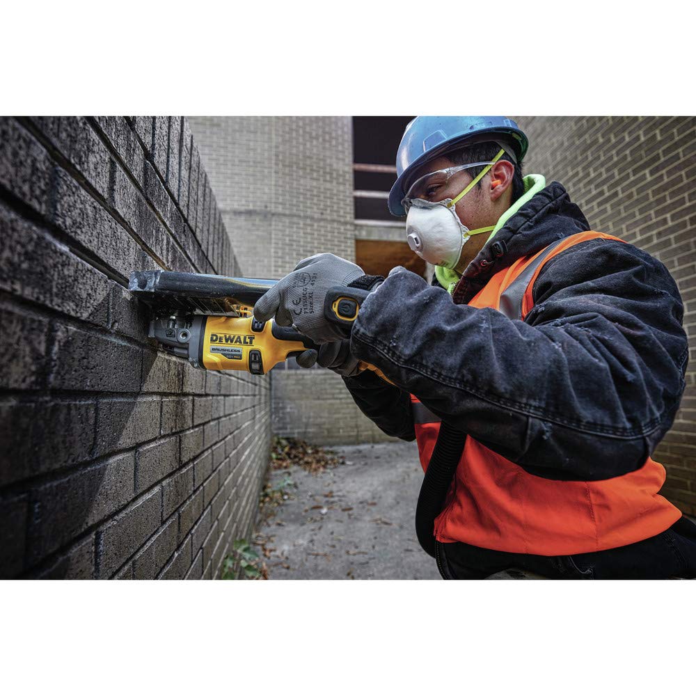 Angle Grinder DEWALT FLEXVOLT 60V MAX* with Kickback Brake, 4-1/2-Inch to 6-Inch, Tool Only (DCG418B)
