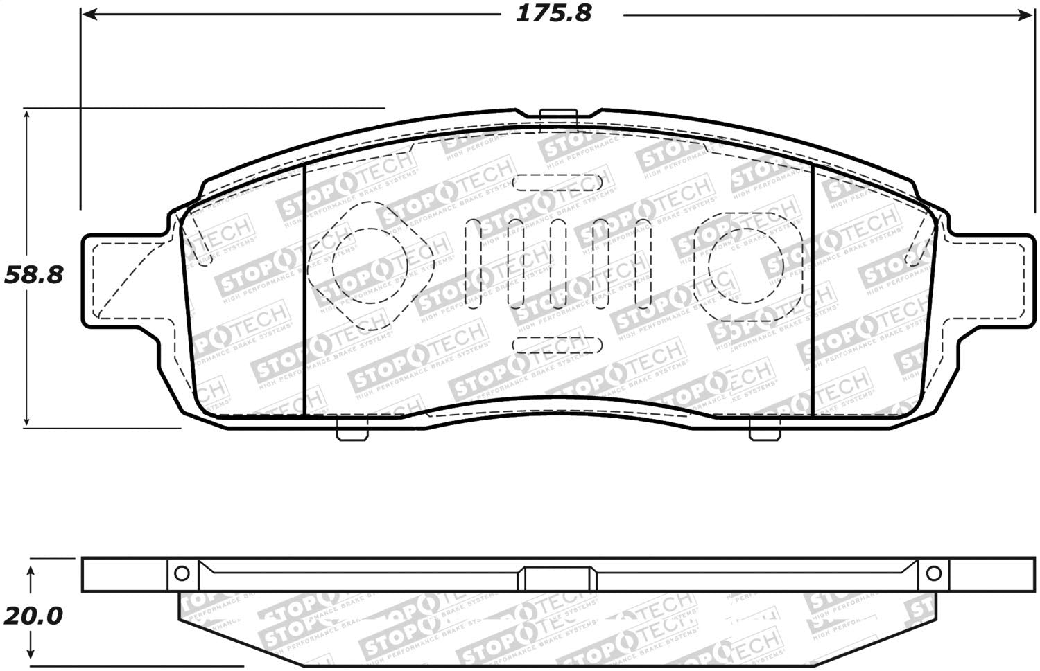 Street Select StopTech Brake Pads 305.13920