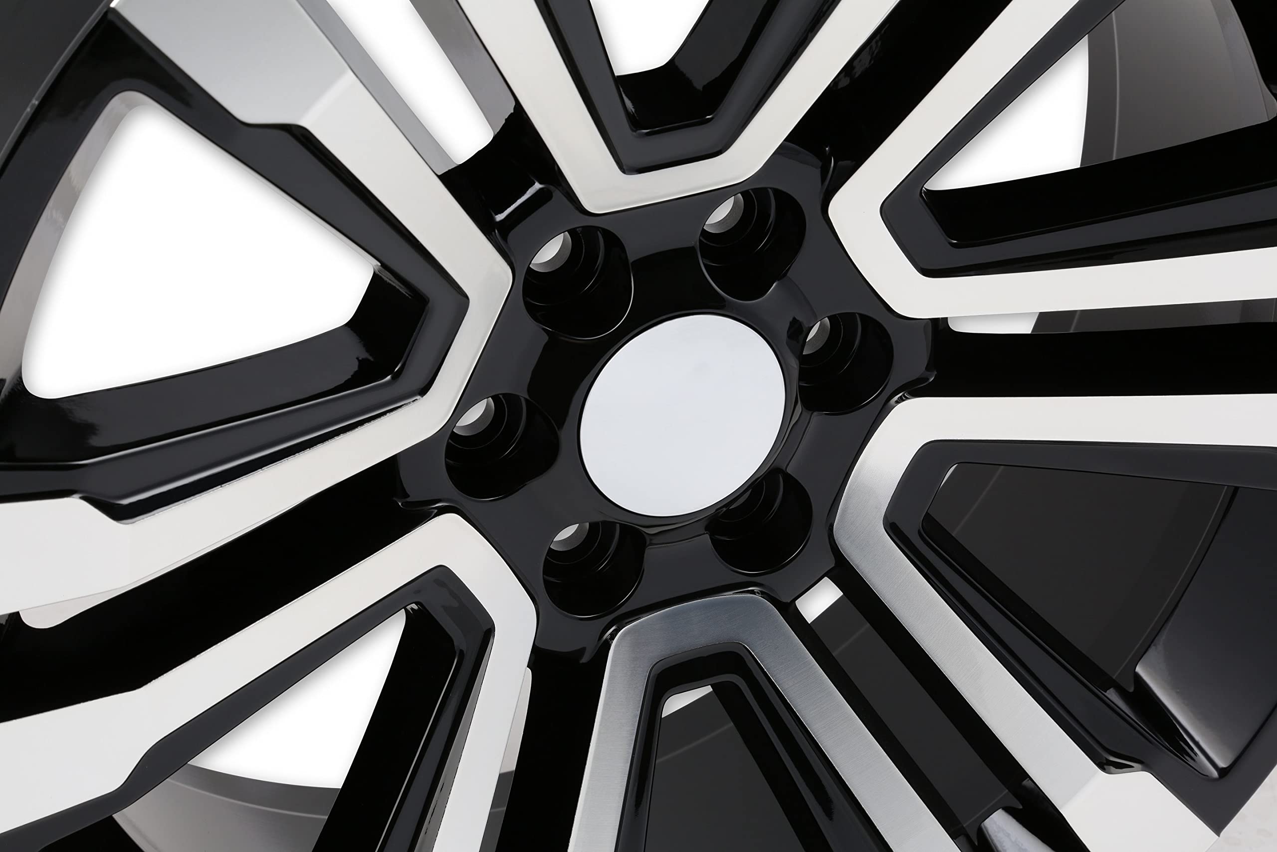 587 Series REV Wheels 587MB-2298328 - 22x9-6.1 bs - 6x5.5/6x139.7 -Black/Machine Lip
