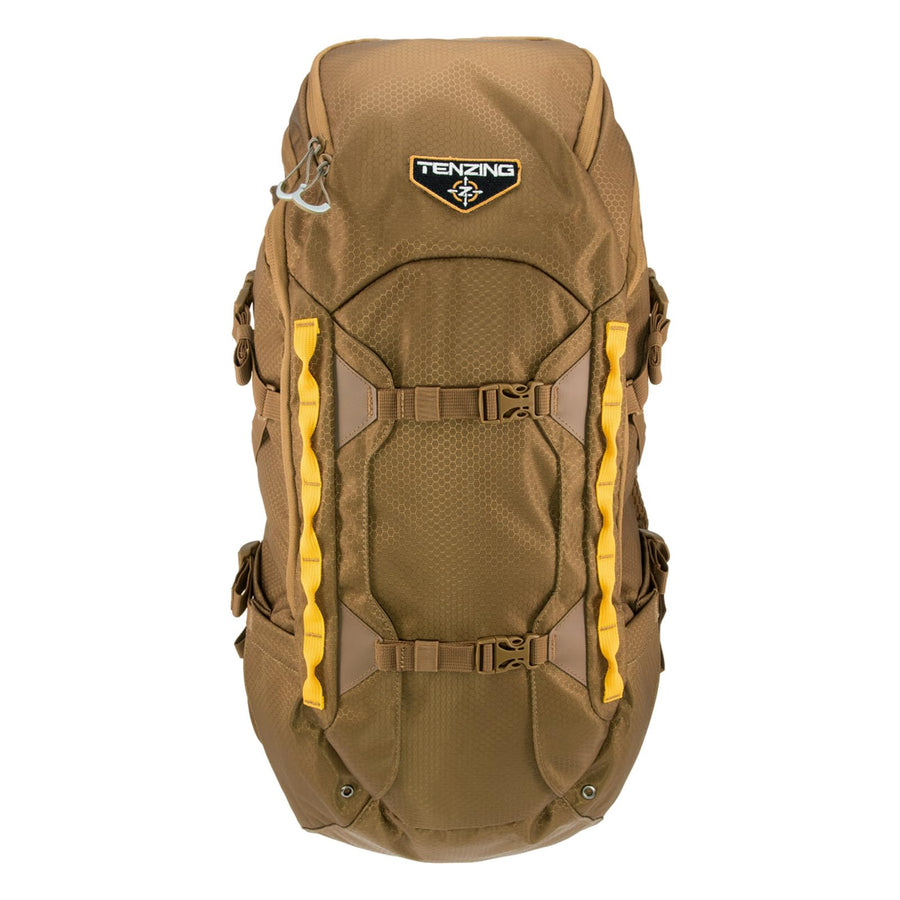 Whitetail Day Pack TENZING 2300, Buckskin Tan, Rugged Durable Camo Hunting Backpack with 4 Compartments & 13 Organizational Pockets, Hydration Bladder Compatible
