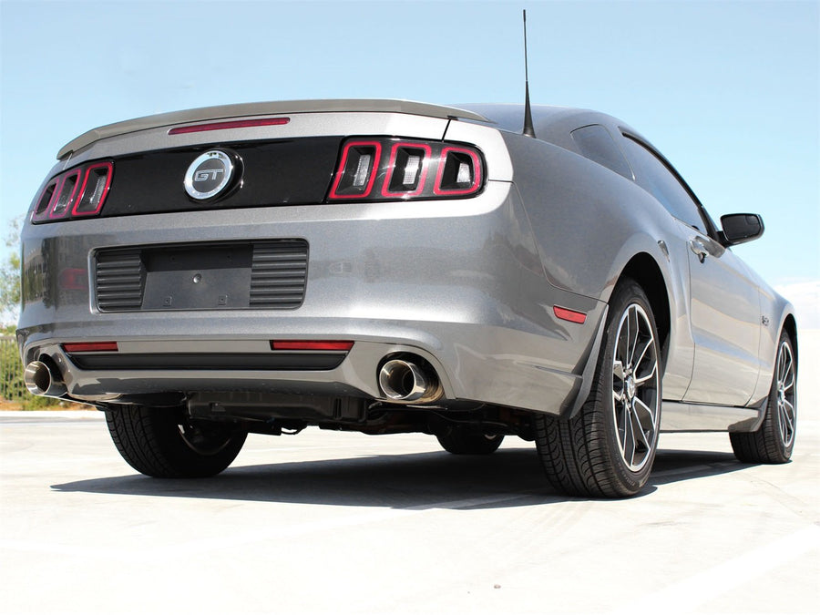 3" aFe (49-43052-B) Axle-Back Exhaust System with Black Tip for Ford Mustang GTL Stainless Steel