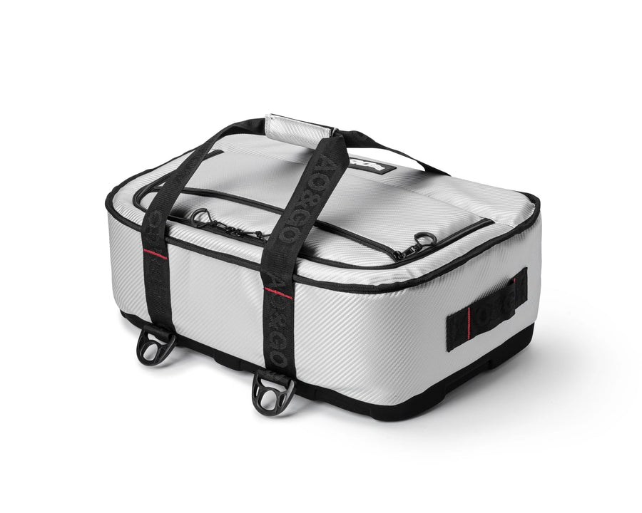 Carbon AO Coolers Stow 'N Go Soft Cooler, Low-Profile, Leakproof with High-Density Insulation, Holds Ice for 24 Hours, EVA Foam Bottom, Silver, 38-Can