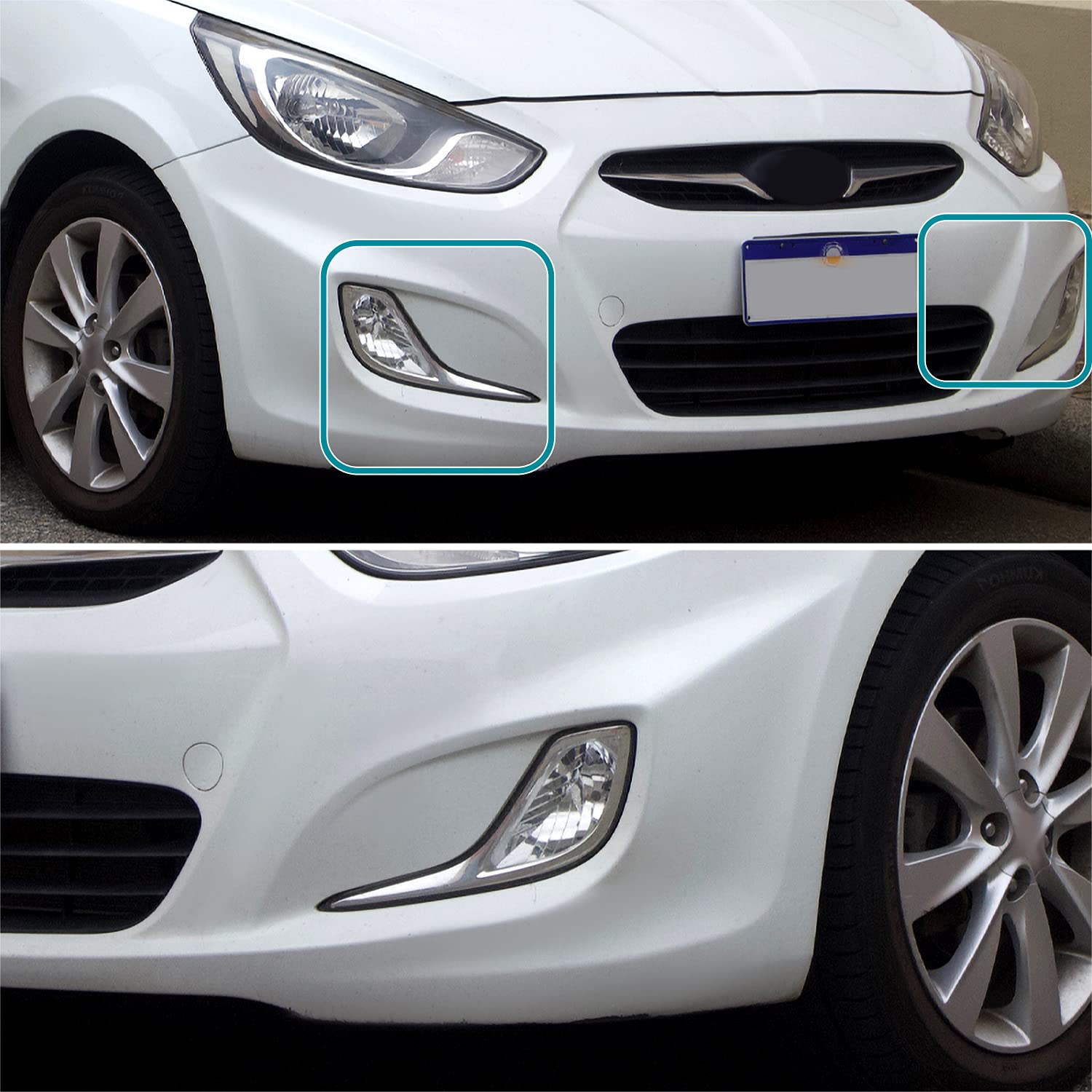 Fog Lights Spec-D Tuning Clear + Bulbs + Switch Compatible with 2012-2017 Hyundai Accent L+R Pair Assembly