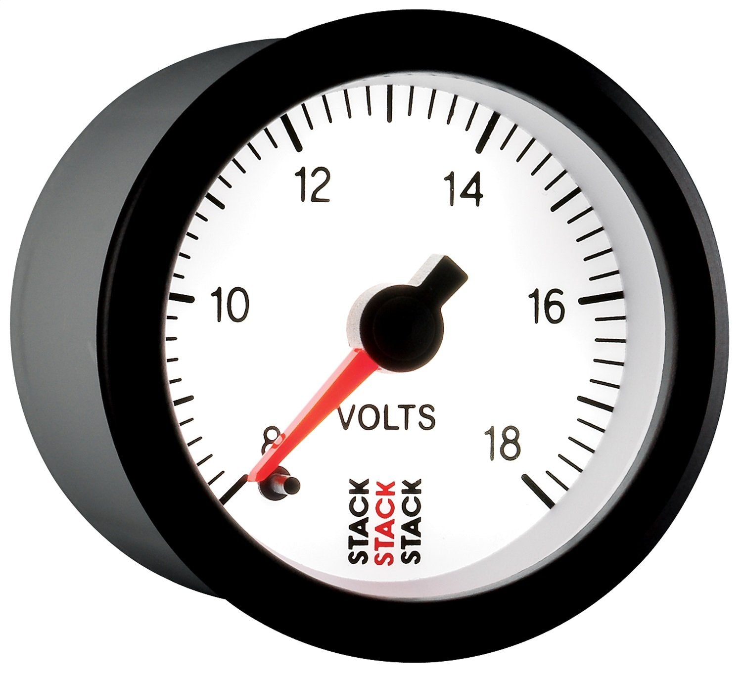 52mm Stack ST3366 Professional Stepper Motor White 8-18V Battery Voltage Gauge