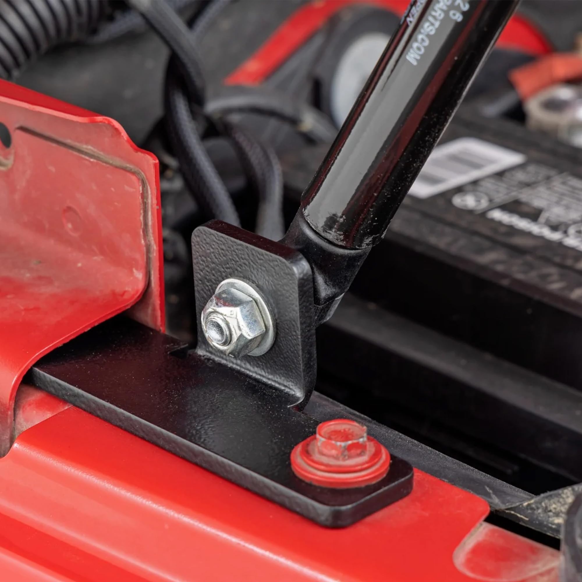 Rough Country Hydraulic Hood Assist for Wrangler JK & Jeep Wrangler Unlimited (2007-2018) - Hands-Free Lift, Easy Bolt-on Hood Struts (Pair)
