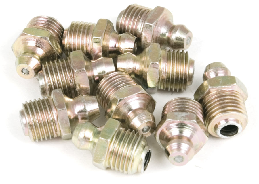10mm x 1mm Performance Tool W54261 Short Straight Grease Fitting, (Pack of 10)