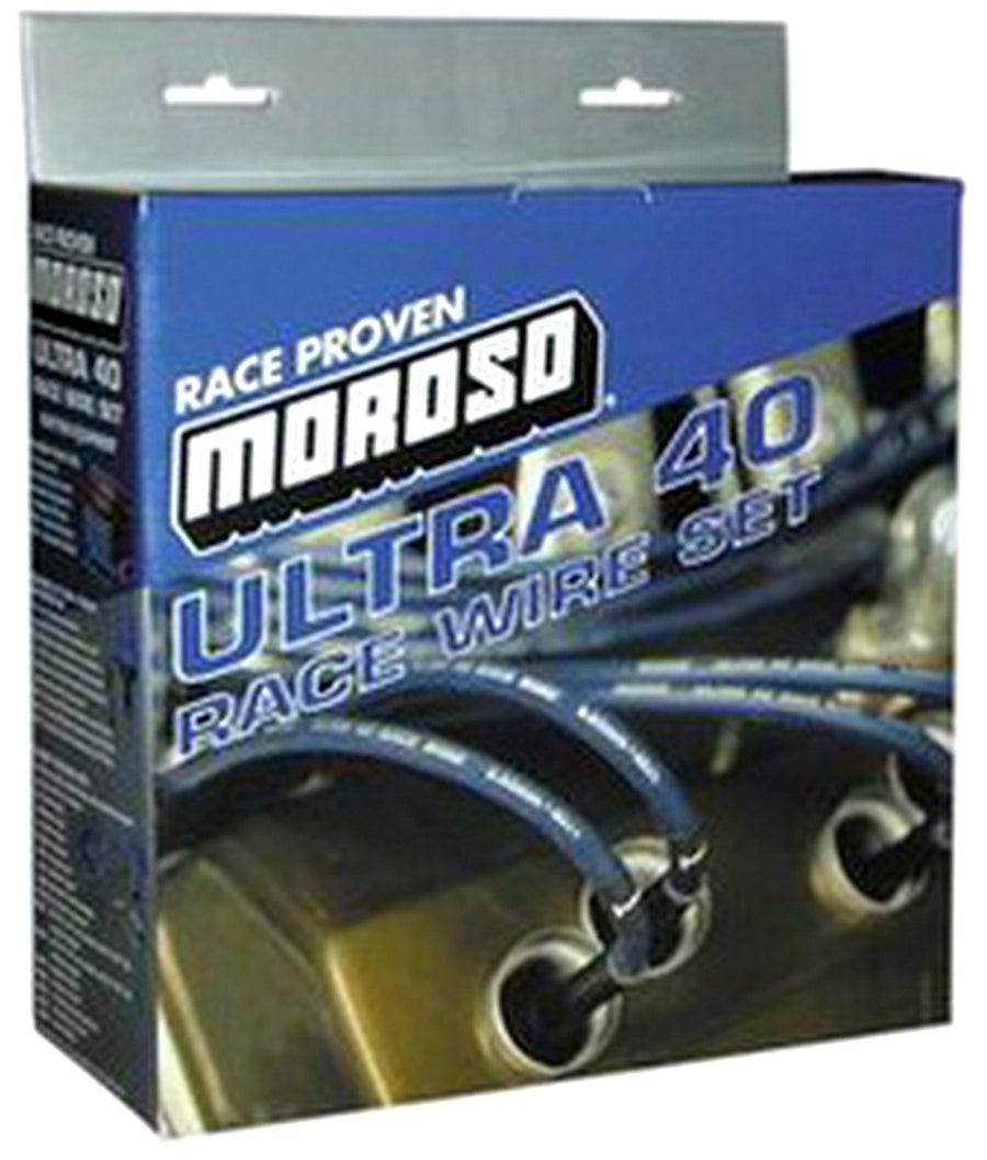 Ultra 40 Moroso Spark Plug Wire Set, Fits BAE/AJPE Hemi Engines, 8.5" L Insulators