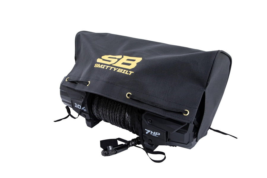 Winch Cover Smittybilt 97281-97 - SB Logo, Black