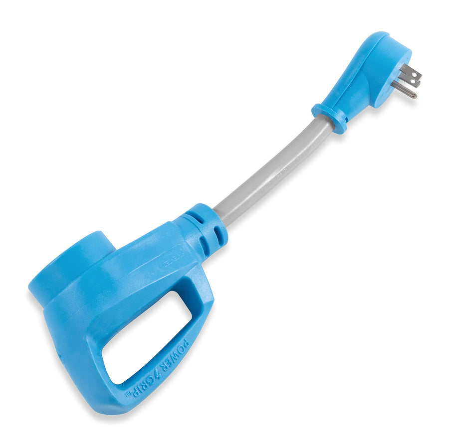 PowerGrip Camco Dogbone Adapter | Features Heavy-Duty PVC Sheath Construction, a 15-AMP Male and a 50-AMP Female Connection, and is Rated for 125 Volts (55446)