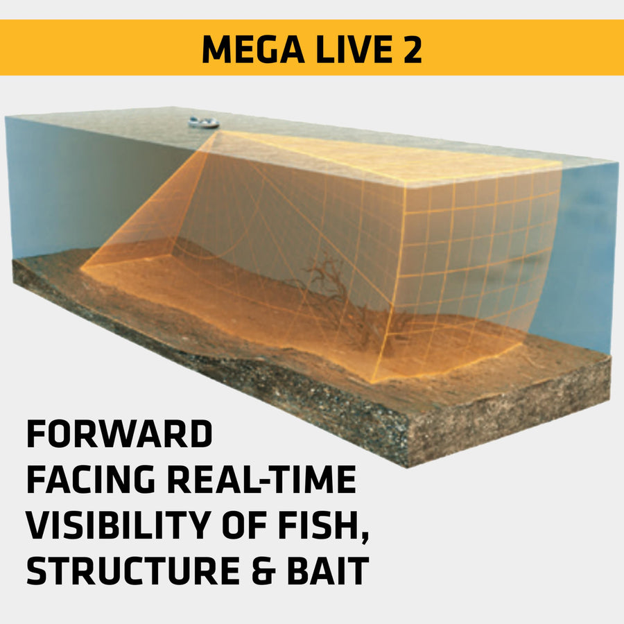 Humminbird 2 MEGA Live Forward-Facing Sonar Transducer for XPLORE, APEX, and SOLIX G3 Fish Finders