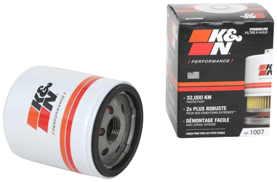 K&N Oil Filter Premium: 20,000 Mile Engine Protection with Wrench Off Nut: Compatible with Select CHEVROLET/GMC/BUICK/CADILLAC Vehicle Models (See Product Description for Select Models), HP-1007