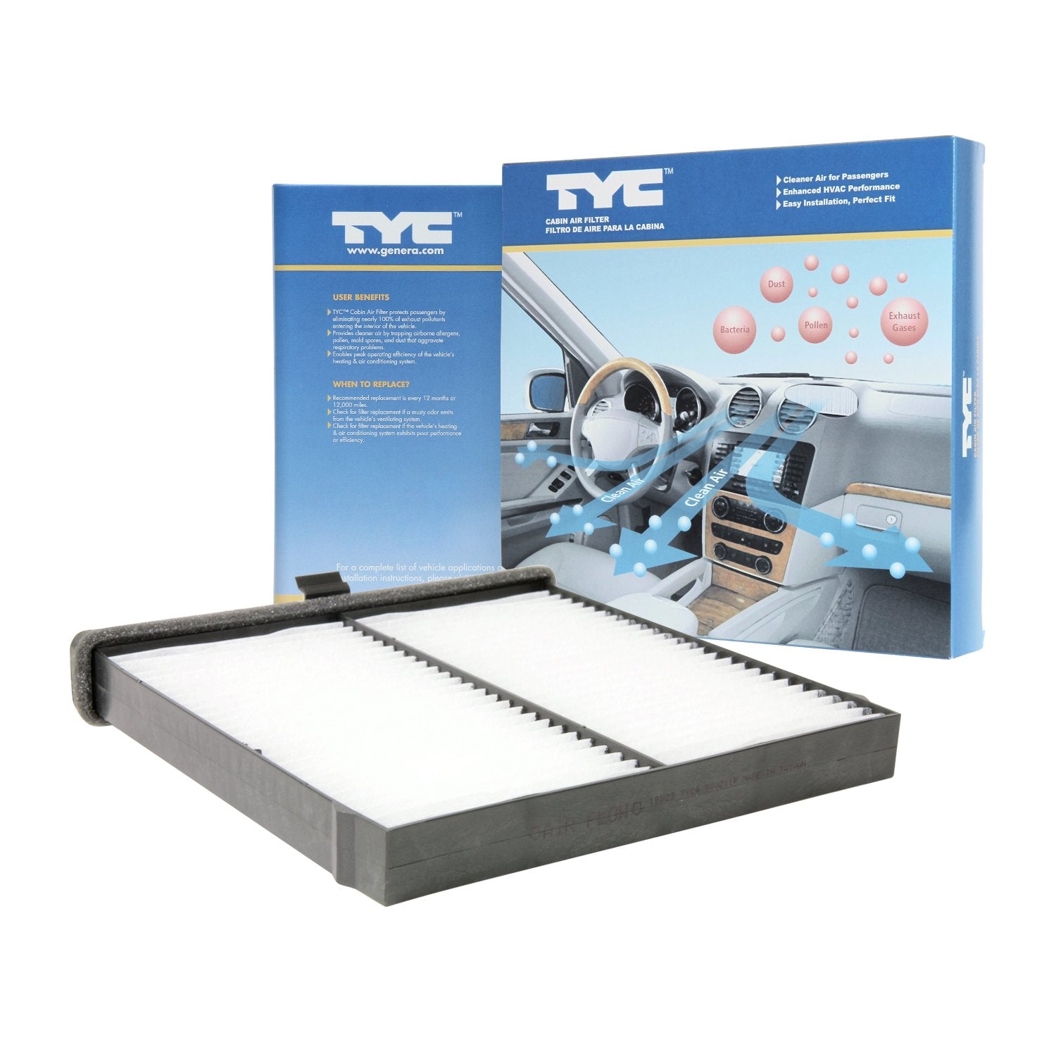 Cabin Air Filter TYC Compatible with 2016-2020 Mazda CX-3 & 2016-2018 Toyota Yaris iA