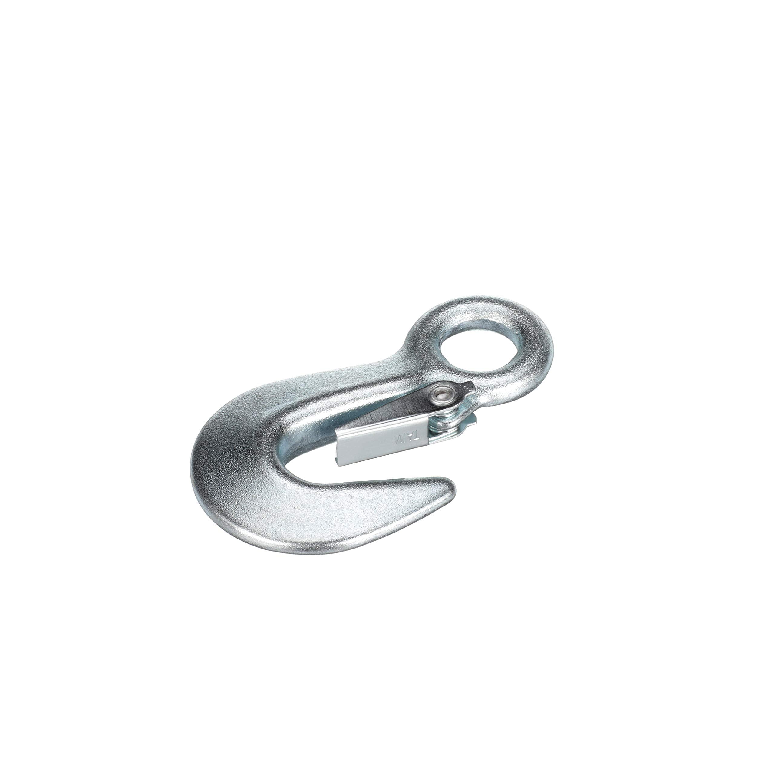 Utility Snap Hook Attwood 7640-3 — Heavy-Duty, Spring-Loaded Closure, Zinc-Plated Steel, 4 in. Long, 5/8-In. Ring Diameter