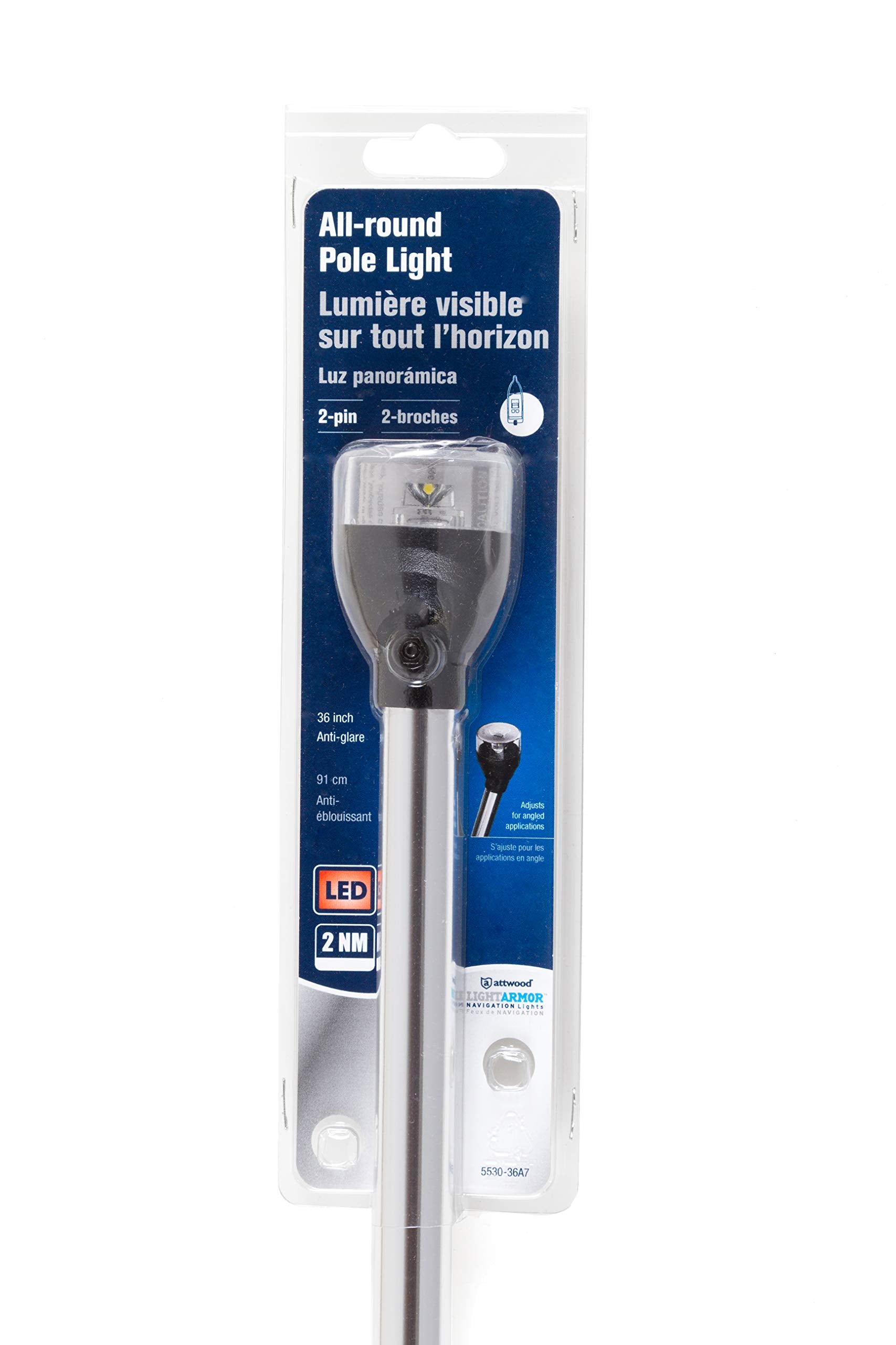 All-Round attwood 5530-36A7 36-Inch Marine Boat LED Pole Light