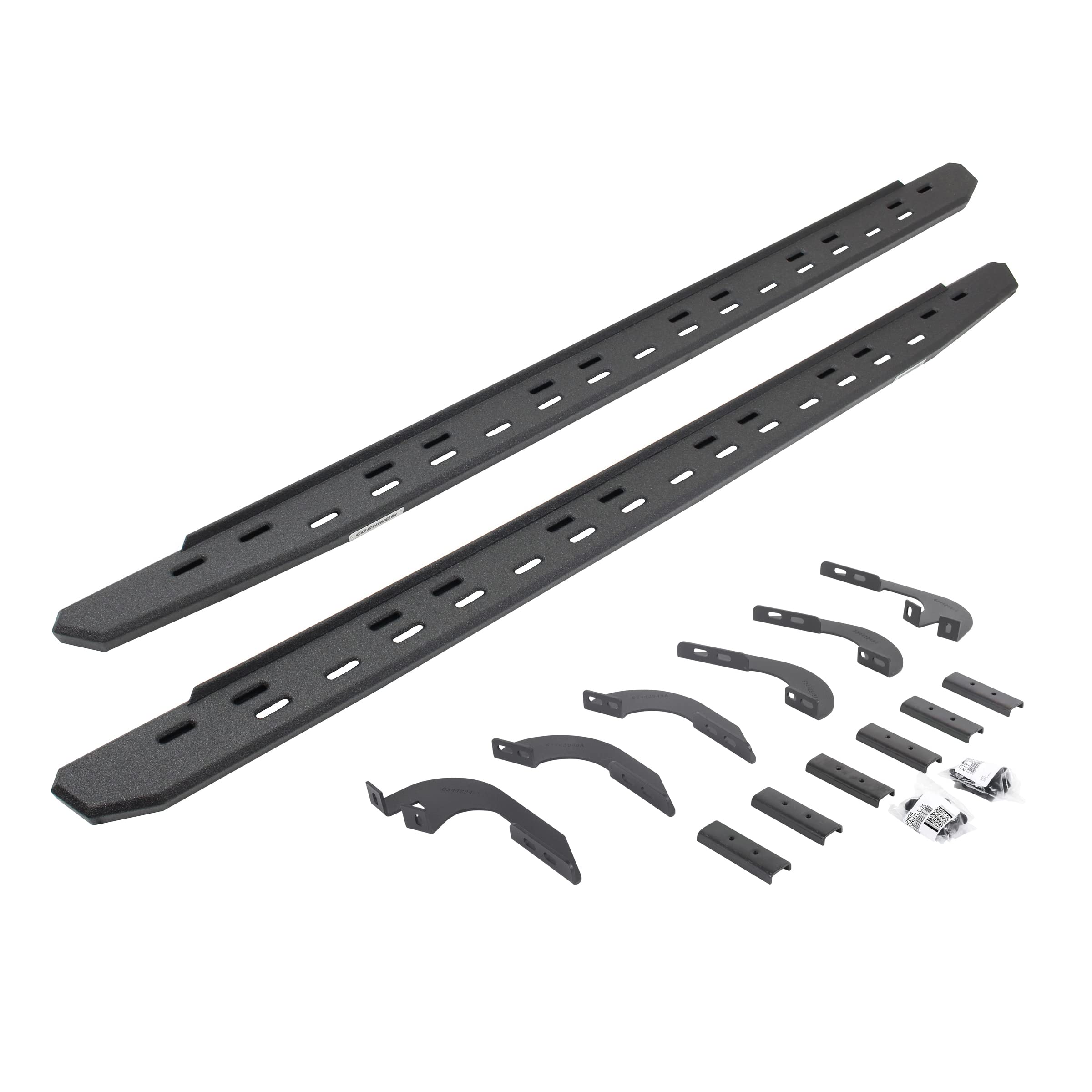 Go Rhino RB30 Running Boards & Slim Brackets | Cab Length, Galvanized Steel, Protective Bedliner Coating | 69643280ST | Fits 2024 Toyota Tacoma Double Cab