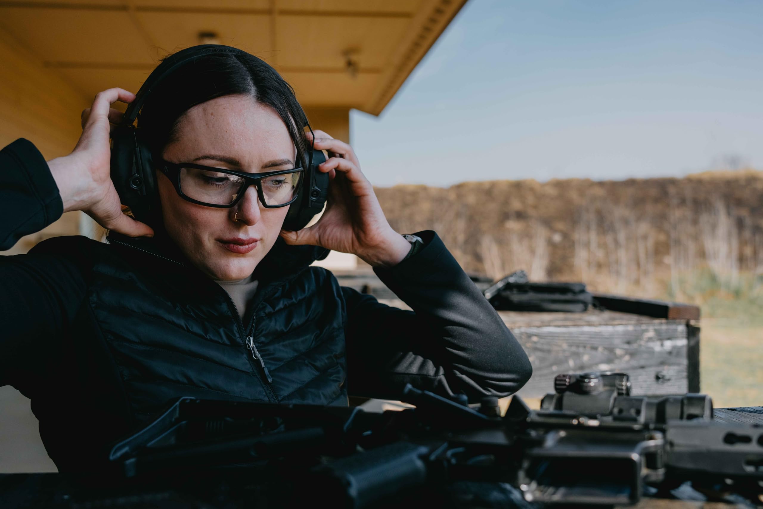 Walker's Vector IKON Full Frame Shooting Glasses | Impact-Resistant Non-Slip Frame Hunting Shooting Eyesight Protection Glasses, Microfiber Lens Cloth & Carry Case Included, Smoke