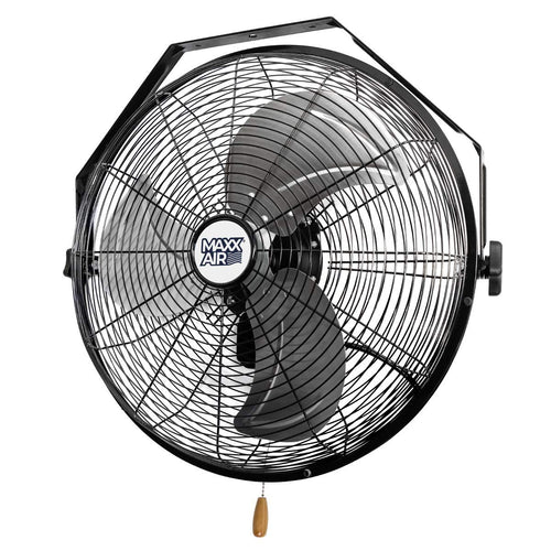 Maxx Air 18" Wall Mount Fan | Commercial Grade Fan for Garages, Shop, Barns and Patios for Indoor Use | Powerful 1,450 CFM and Easy Operation | Residential Wall Mount