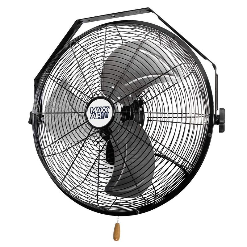 Maxx Air 18" Wall Mount Fan | Commercial Grade Fan for Garages, Shop, Barns and Patios for Indoor Use | Powerful 1,450 CFM and Easy Operation | Residential Wall Mount