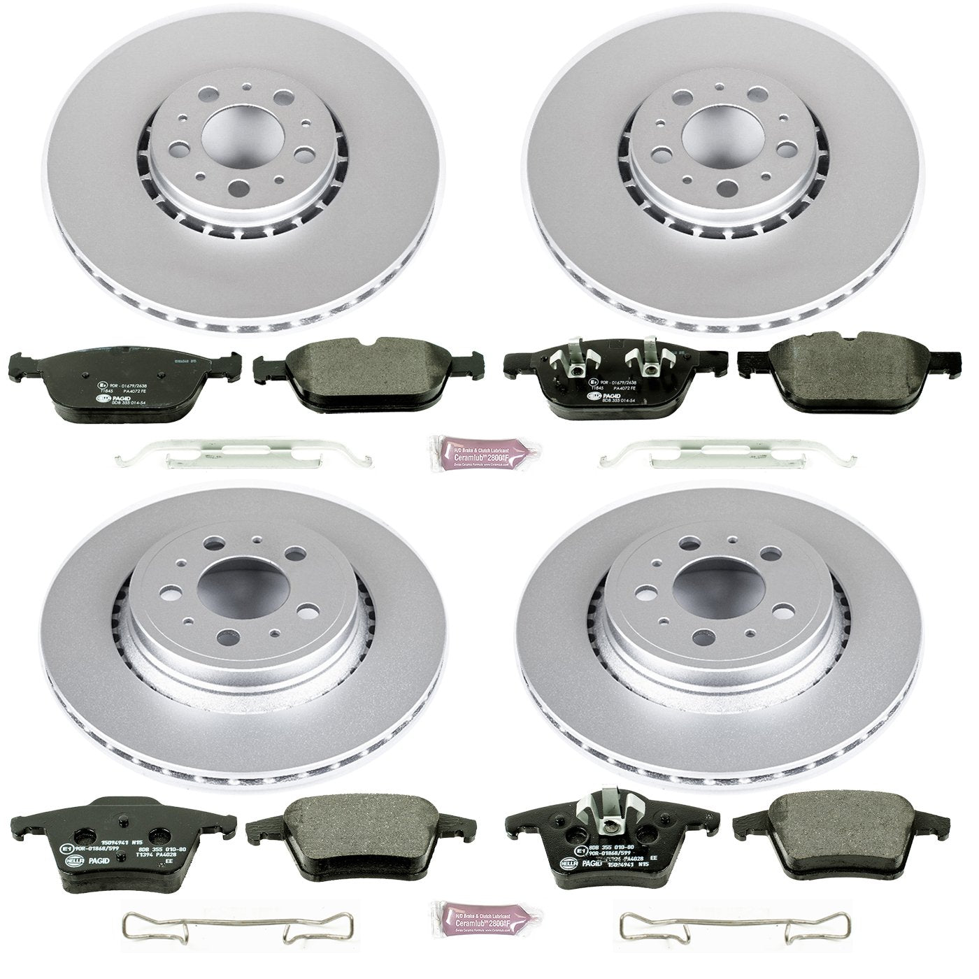 Euro-Stop Power Stop Brake Kit Front and Rear For Volvo XC90 2003-2014 [Model Specific]