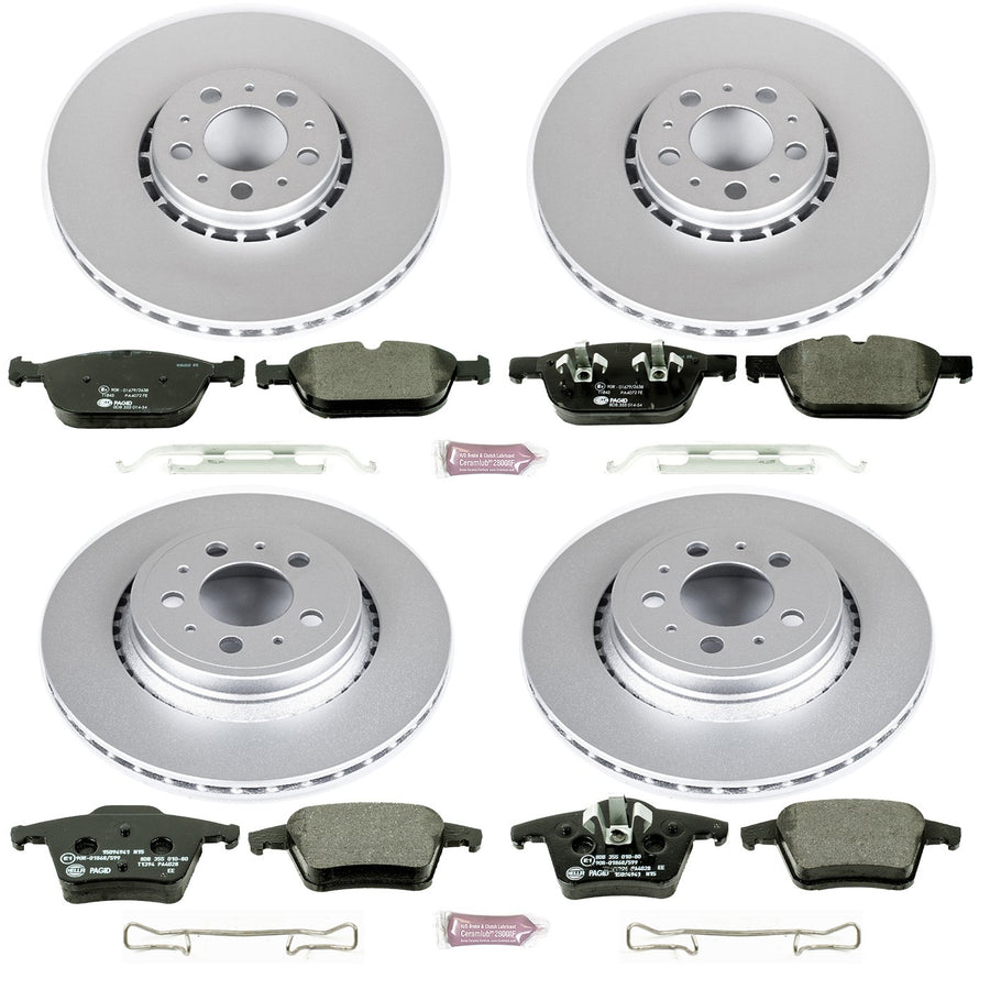 Euro-Stop Power Stop Brake Kit Front and Rear For Volvo XC90 2003-2014 [Model Specific]
