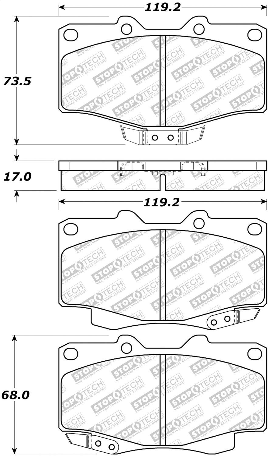 Brake Pads StopTech 305.04360 Street Select with Hardware