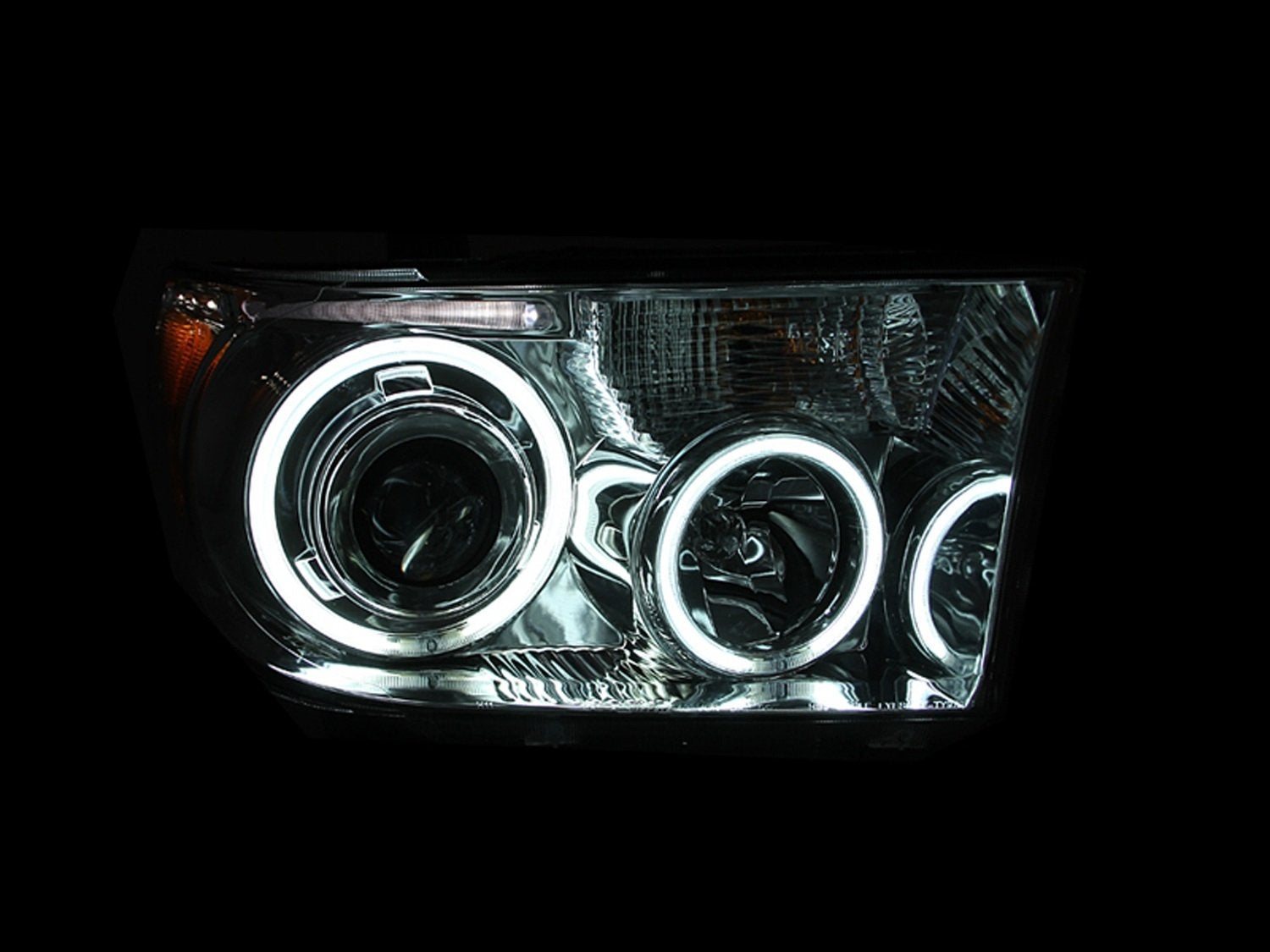 Chrome Projector Halo Headlight AnzoUSA for Toyota Tundra/Sequoia - (Sold in Pairs)