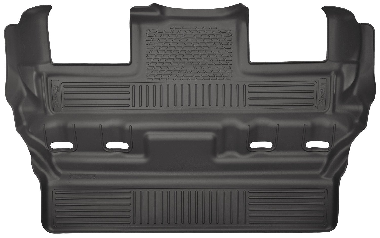 Weatherbeater Husky Liners Floor Mats | Fits 2015-2020 Cadillac Escalade; Chevrolet Tahoe; GMC Yukon w/2nd Row Bucket Seat | 3rd Row, 1-pc Black - 19301