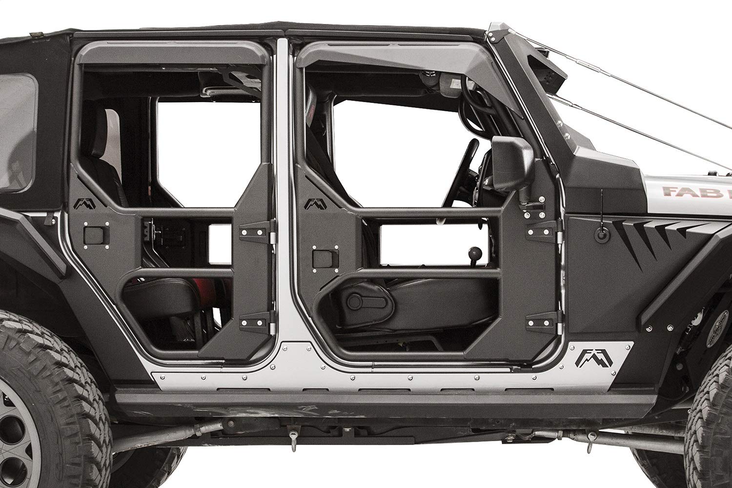 2007-2017 Jeep Jk Fab Fours Front Full Tube Door Bare