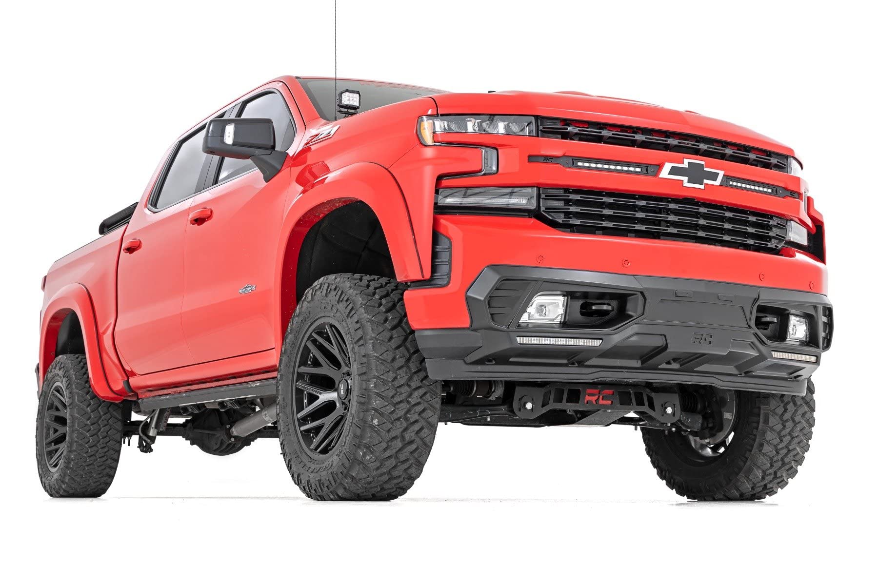LED Front Fascia Cover Rough Country for Chevy Silverado 1500 2WD/4WD (2019-2022) with Quad Row Light Strips
