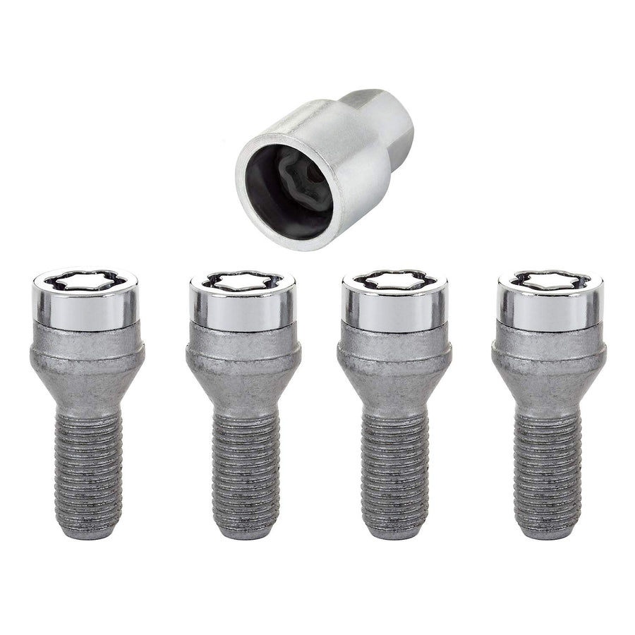 Chrome Bolt Style MCGARD 27222 Cone Seat Wheel Locks (M14 x 1.5) - Set of 4