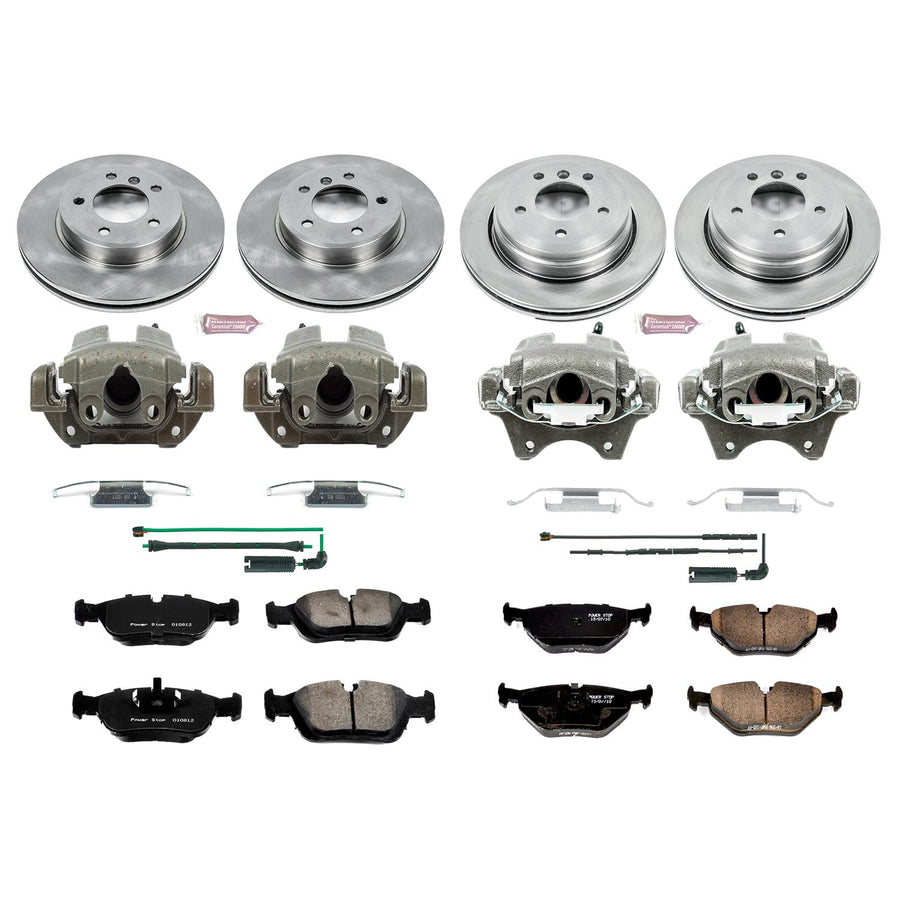 Power Stop KCOE874 1-Click Autospecialty OE Replacement Brake Kit with Calipers For BMW 325xi 2001-2005 [Model Specific]