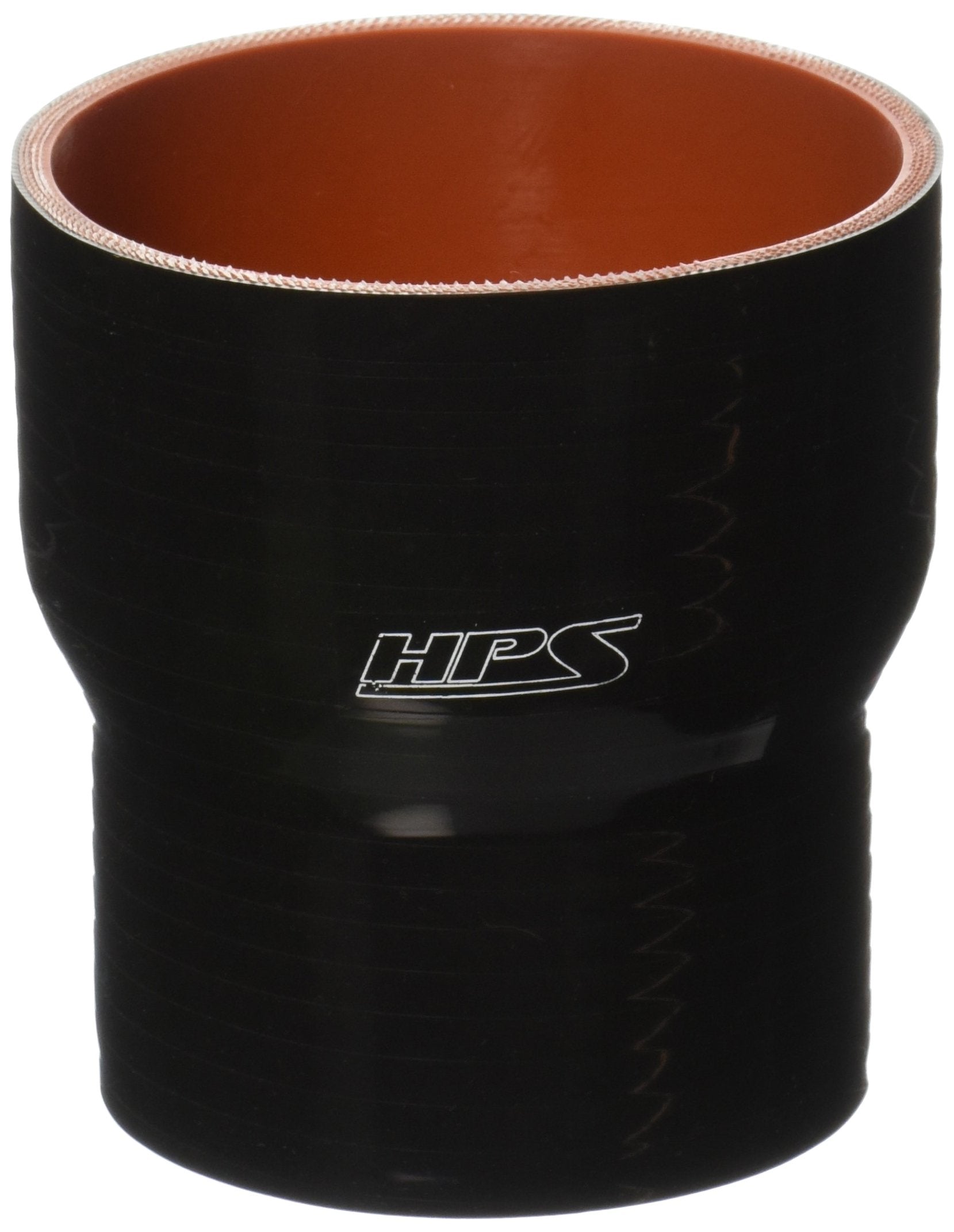 HPS Silicone HTSR-300-350-L4-BLK High Temperature 4-ply Reinforced Reducer Coupler Hose, 50 PSI Maximum Pressure, 4" Length, 3" > 3-1/2" ID, Black