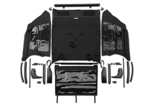 Frameless Trail Top RAMPAGE PRODUCTS for Jeep Wrangler TJ | Black Diamond, Vinyl | 139535 | Fits 1997-2006 Jeep Wrangler TJ 2-Door