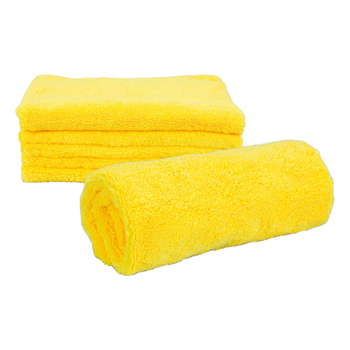 Microfiber 16" x 16" Maxshine Edgeless 5-Piece Towel Set – Ultra Plush, Extra Absorbent 380GSM – Ideal for Car Wash, Home Cleaning & Pet Drying – Detailing Supplies