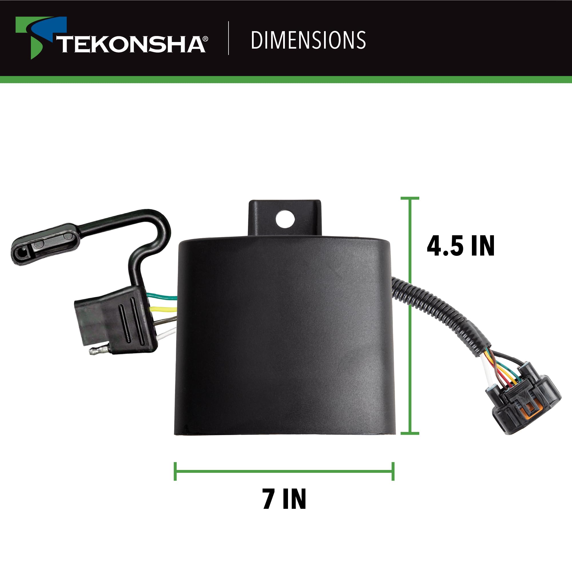 Tow Harness Tekonsha T-Connector Black 118784