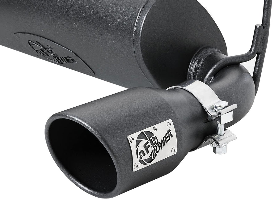 Rebel Series aFe Power 49-48096-B 3 IN to 2-1/2 IN 409 Stainless Steel Cat-Back Exhaust w/Black Tip, fits Jeep Wrangler (JL) 18-21 L4-2.0L (t)
