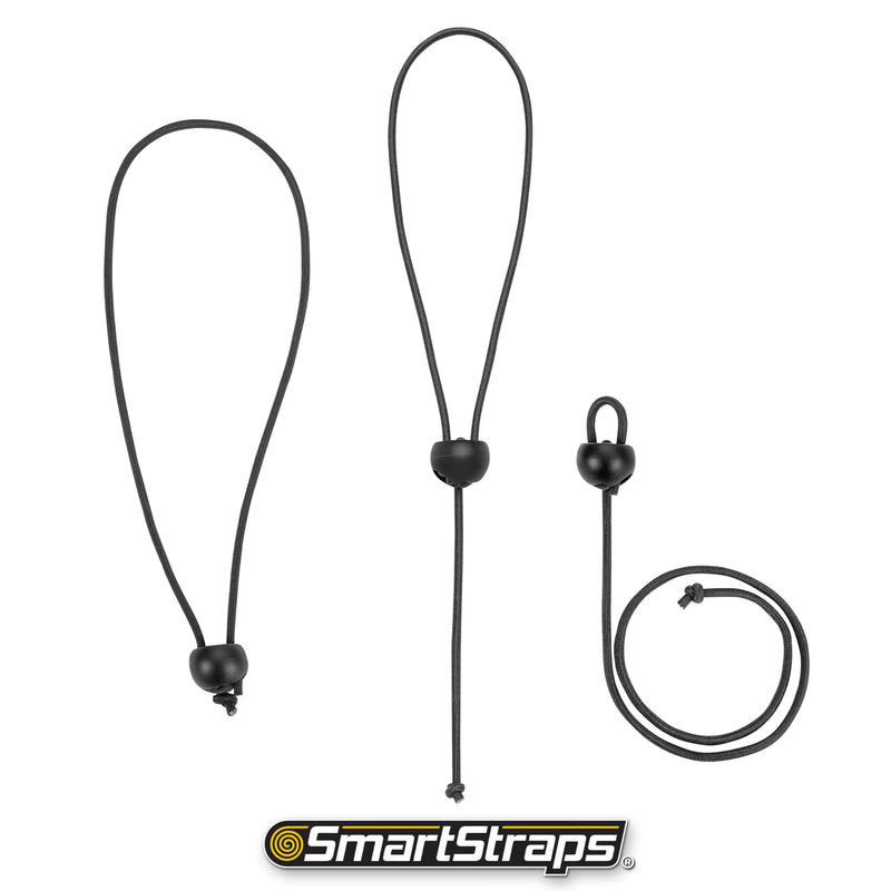 Adjustable SmartStraps Toggle Ball Bungee Cord, Adjust Tension And Length From 2-12” – Great To Keep In Your Car, Boat And Workshop (pack of 8)